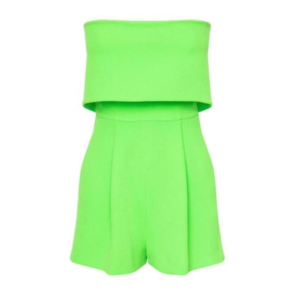 Alex Perry - Darby Overlay Crepe Strapless Romper - AU 10